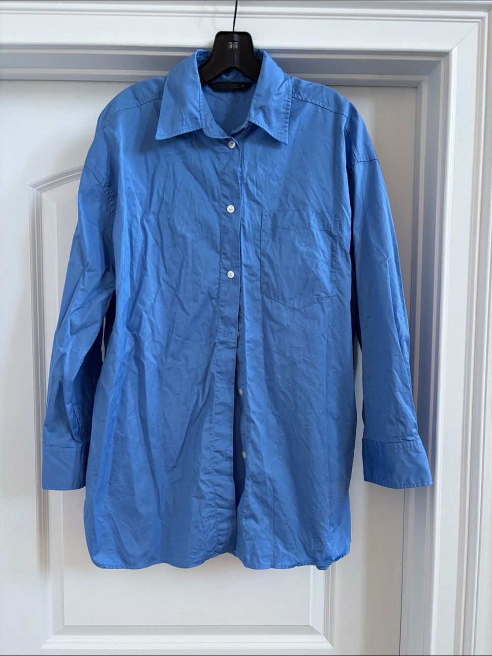 Zara woman  Blue Button-Down Shirt
